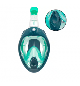Maska za površinsko ronjenje sa akustičnim ventilom zelena 