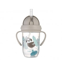 Canpol babies non-spill sportska solja sa slamcicom (teg) 270ml 56/606 exotic grey 