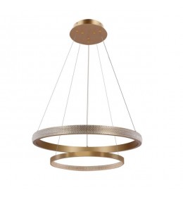 Hashim Visilica 60+40cm Zlatna 22W+34W LED Prozirni Kristali