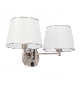 Ibis Zidna Lampa Srebrna 2x40W E14 satyna