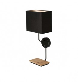 Keto Zidna Lampa sa Prekidačem Crna 1x40W E14