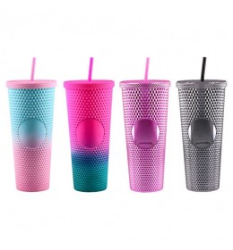 Style Trend čaša sa cevčicom plastična 710ml miks