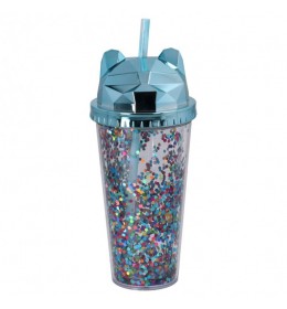 Lavine čaša sa cevčicom plastična sjajna 400ml
