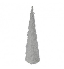 Plush cone  jelka plišana bela LED 80cm