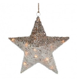 Tinsel S, zvezda, sa LED sijalicama, 40cm ( 765103 )