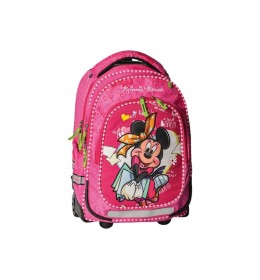 Ranac sa točkićima Minnie Mouse pink