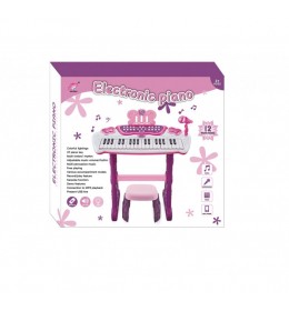 Electronic piano igračka, klavir za devojčice set sa stolicom