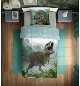 Baloo Posteljina za decu Dino T-Rex  Zeleni 160x200+70x80cm 9663