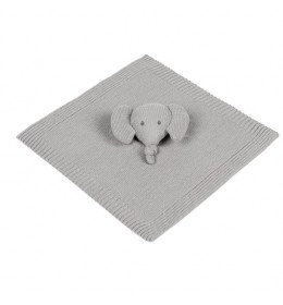 Igračka pleteno ćebe sa likom slončeta Nattou siva
