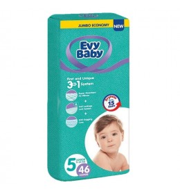 Pelene za bebe Evy baby Jumbo  5 junior 12-25KG 4kom 3 U 1