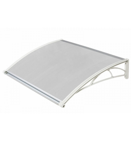 Nadstrešnica za vrata 82x150cm bela baza ploča providna 6mm