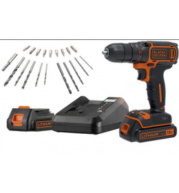 Akumulatorska bušilica-odvrtač Black&Decker BDCDC18K1BA 18V LI-Ion