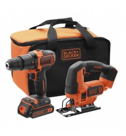 Akumulatorska bušilica i ubodna testera Black&Decker BCK22S1S