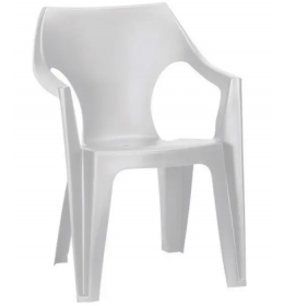 Stolica dante pvc niski naslon 57x57x79 bela