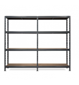 Dupla Metalna Montažna Polica 200x200x40cm 1920kg