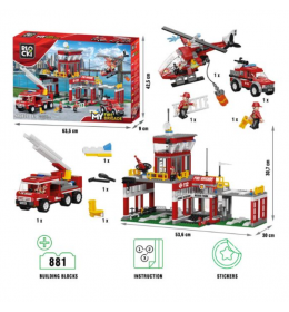 Kocke blocki vatrogasna stanica sa dodacima 881pcs