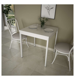 Klub sto beli 70x70cm Alesta 