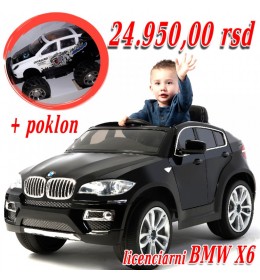 Automobil na akumulator model 229 BMW X6 crni + poklon