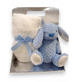 BBO Set igračka + ćebence Plavi zec