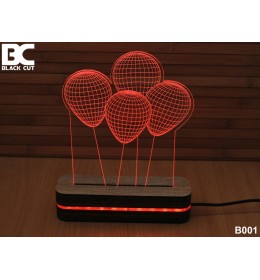 3D lampa Baloni 9 boja