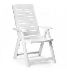 Baštenska stolica Yuma bela plastična
