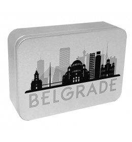 Metalna kutija Belgrade 14,2x10x3 cm siva
