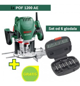 Bosch glodalica POF 1200 AE + Set od 6 glodala