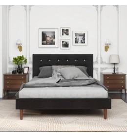 Versaj Bračni Krevet 216X164X108 cm - Crni + Forma Dušek za Bračni krevet 160x200 cm