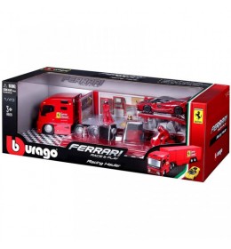 Burago ferrari racing hauler kamion set BU31202 