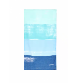 Peškira za plažu aqua blue sa printom 