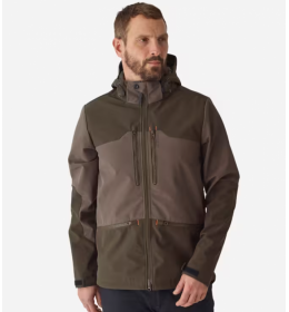 Braon jakna za lov SOFTSHELL 500