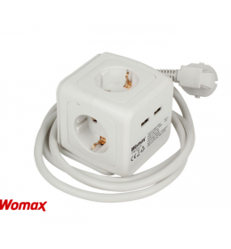 Produžni kabel kocka Womax 4/1.5M USB