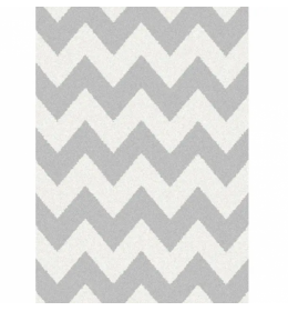 Tepih extra fleece chevron belo/srebrni 160x230cm