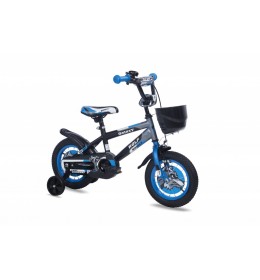 Dečiji bicikl Wolf 12 Crna-Siva-Plava
