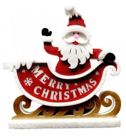 Deda Mraz sa postoljem Novogodišnja dekoracija 46cm