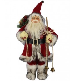 Deda Mraz sa zvončićima i džakom Deco Santa 120 cm