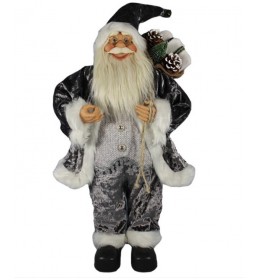 Deda Mraz sivi sa paketićem Deco Santa150cm