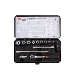 Set ZEBRA 1/4" 6-ugaonih nasadnih ključeva sa račnom 16 komada
