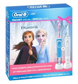 Električna četkica za zube Oral B D100 adults + D100 kids Frozen