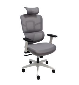 Stolica Ch ergo white mesh grey