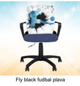 Dečija Stolica Fly Black Fudbal 