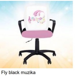 Dečija Stolica Fly Black Muzika 