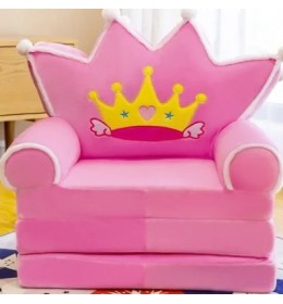 Foteljica za decu Pink Princess Crown