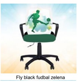 Dečija Stolica Fly Black Fudbal Zelena