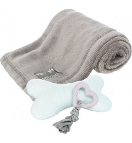 Junior puppy set ćebe jastuk i igračka