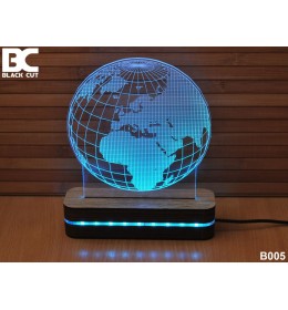 3D lampa Globus hladno beli