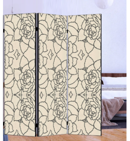 Paravan roze blume 3 krila 150x175cm