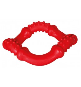 Gumeni prsten igračka za pse 15 cm Crvena