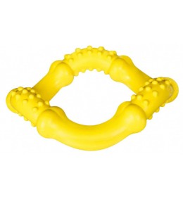 Gumeni prsten igračka za pse 15 cm Žuta