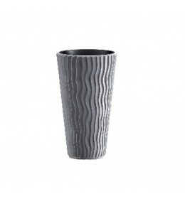 Plastična saksija SANDY SLIM KAMENO SIVA 30X52cm 